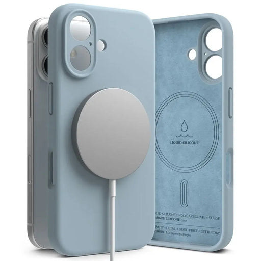Ringke Silicone MagSafe iPhone 16 Case - Blue - Cell phone cases and covers<<<HurtelXML&&&iPhone
