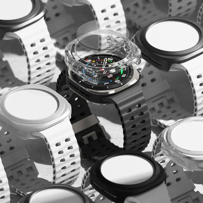 Ringke Slim & Tempered Glass Case + Glass Set for Samsung Galaxy Watch Ultra 47mm - Black - Cell phone cases