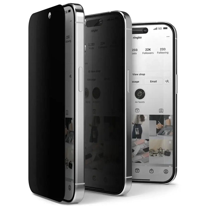 Ringke Tempered Glass Privacy Glass for iPhone 15 Pro Max - Cell phone tempered glass<<<HurtelXML