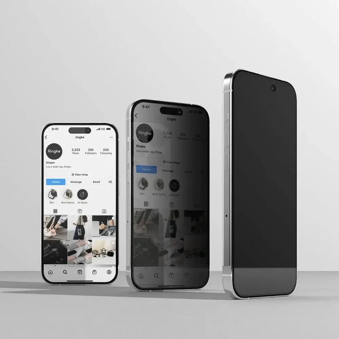 Ringke Tempered Glass Privacy Glass for iPhone 15 Pro Max - Cell phone tempered glass<<<HurtelXML