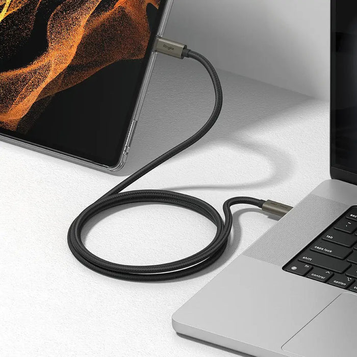 Ringke USB-C 3.2 Gen. PD240W Cable 100cm - Black - Cables and tapes<<<HurtelXML