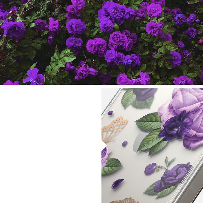 Ringke Fusion Design Armored Case Cover with Gel Frame for iPhone 14 Plus transparent (Purple rose) (FD637E29)