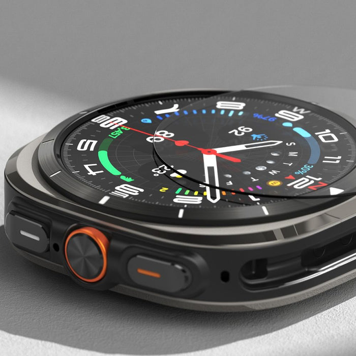 Ringke Slim &amp; Tempered Glass Case + Glass Set for Samsung Galaxy Watch Ultra 47mm - Black