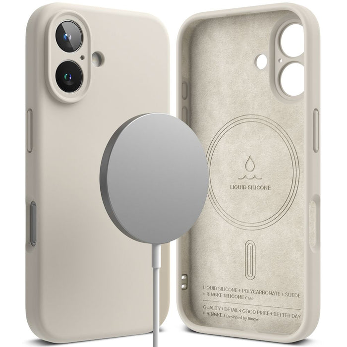 Ringke Silicone MagSafe iPhone 16 Case - Beige