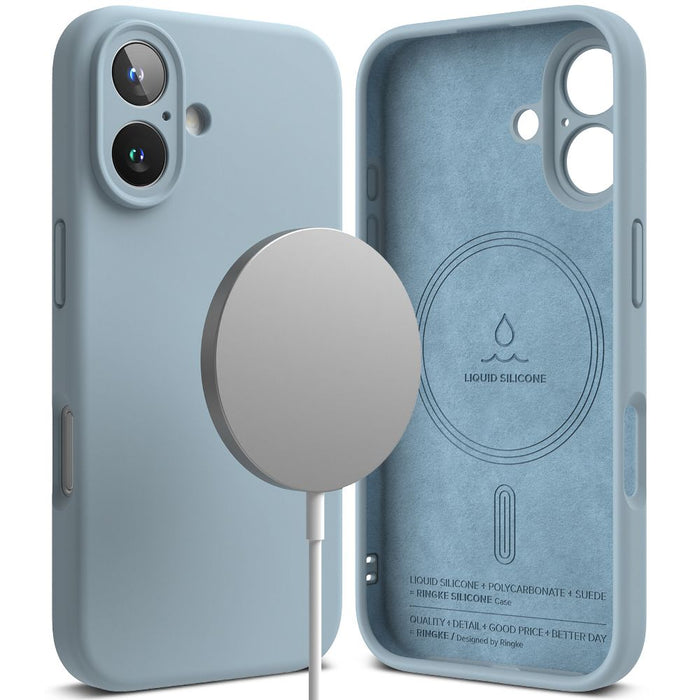 Ringke Silicone MagSafe iPhone 16 Case - Blue