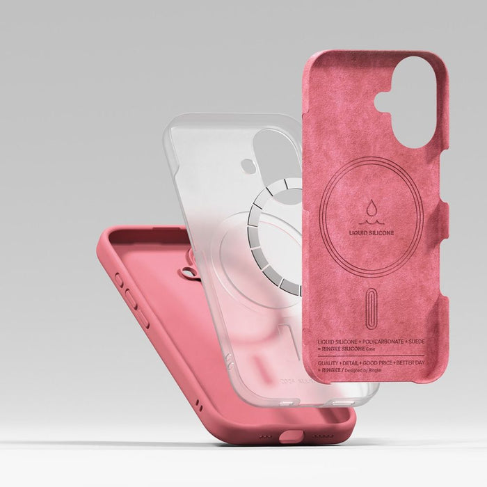 Ringke Silicone MagSafe iPhone 16 Case - Pink