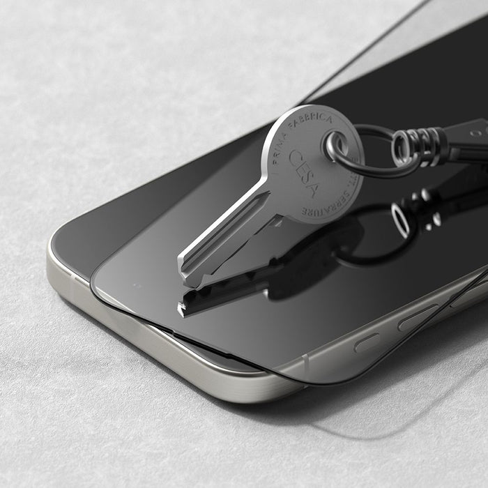 Ringke Easy Slide 2-pack Black Frame Tempered Glass for iPhone 16 Pro