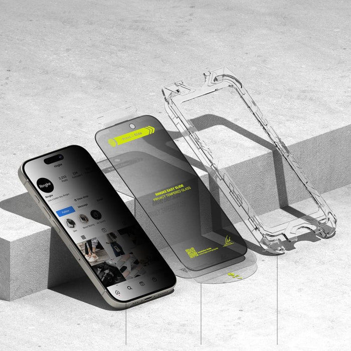 Ringke Easy Slide Privacy Glass 2-pack for iPhone 16 Pro