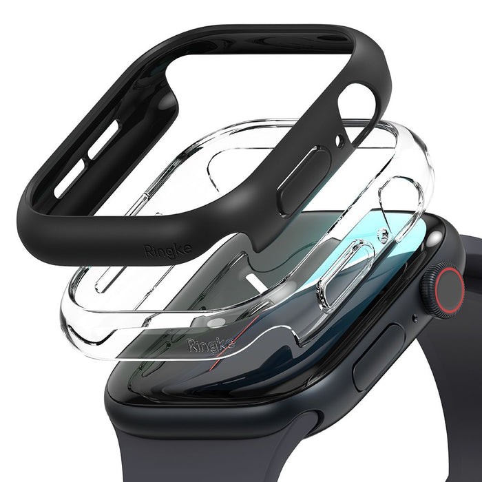 Ringke Slim 2-pack Case for Apple Watch 10 46mm - Clear and Matte Black