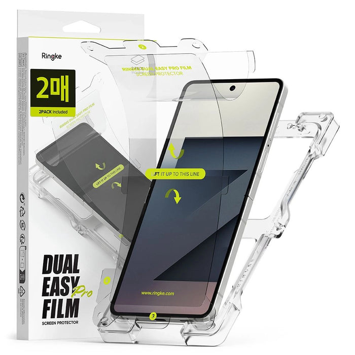 Ringke Dual Easy Pro 2-pack protective film for Samsung Galaxy Z Flip 7 - transparent