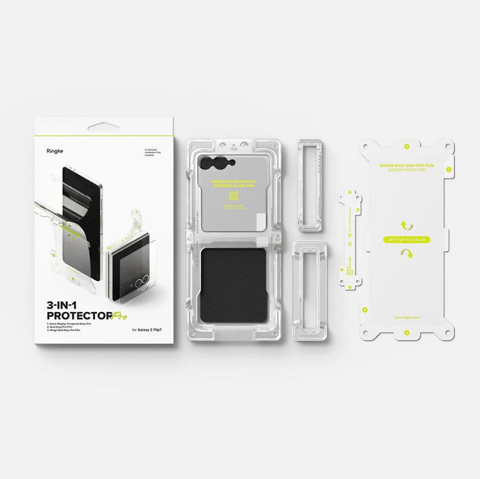 Ringke Protector Pro 3-in-1 Protective Set for Samsung Galaxy Z Flip 7 - Transparent