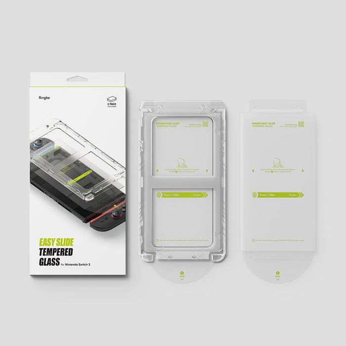 Ringke Easy Slide 2-pack Tempered Glass for Nintendo Switch 2 - Transparent
