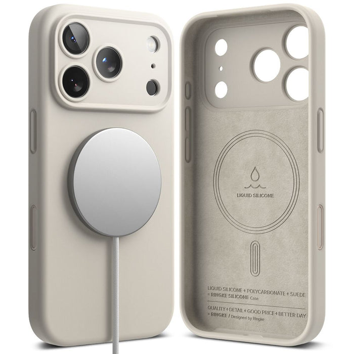 Ringke Silicone Magnetic MagSafe Case for iPhone 17 Pro Max - Beige