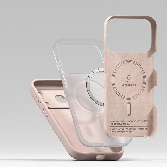 Ringke Silicone Magnetic MagSafe Case for iPhone 17 Pro Max - Pink