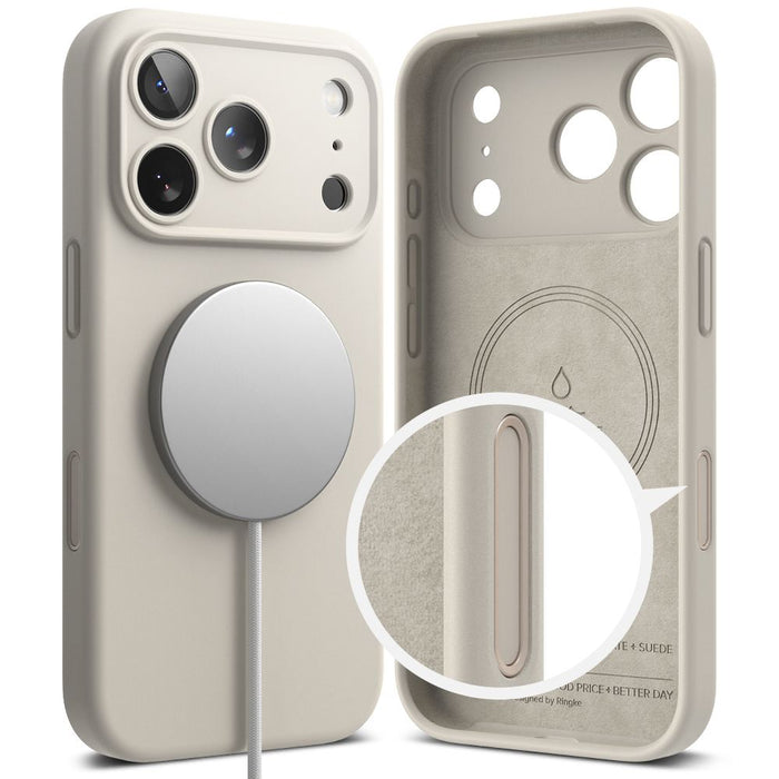 Ringke Silicone Magnetic MagSafe Case for iPhone 17 Pro - Beige
