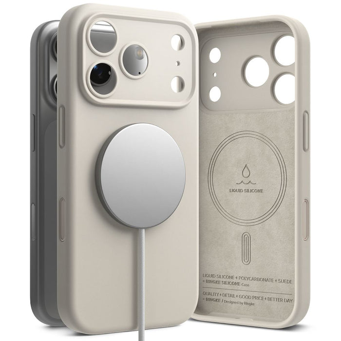 Ringke Silicone Magnetic MagSafe Case for iPhone 17 Pro - Beige