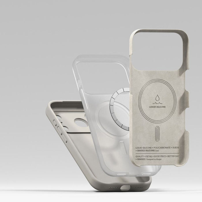 Ringke Silicone Magnetic MagSafe Case for iPhone 17 Pro - Beige