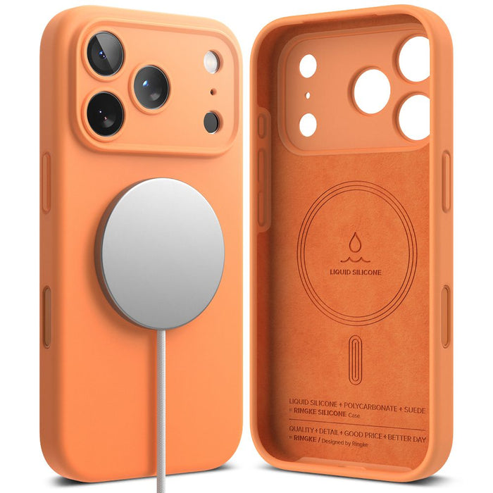 Ringke Silicone Magnetic MagSafe Case for iPhone 17 Pro - Orange