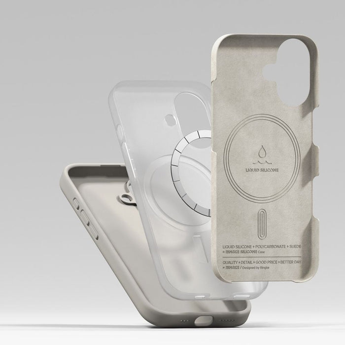 Ringke Silicone Magnetic MagSafe Case for iPhone 17 - Beige