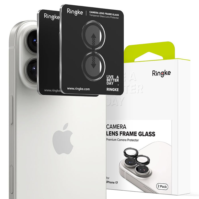 Ringke Camera Frame Protector 2-pack for iPhone 17 - Black