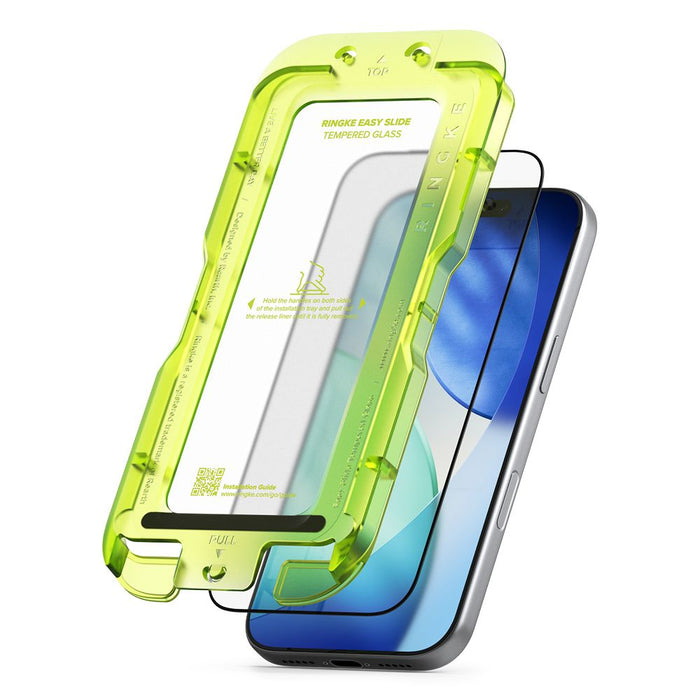 Ringke Easy Slide 2-pack tempered glass for iPhone 17 Pro Max - black