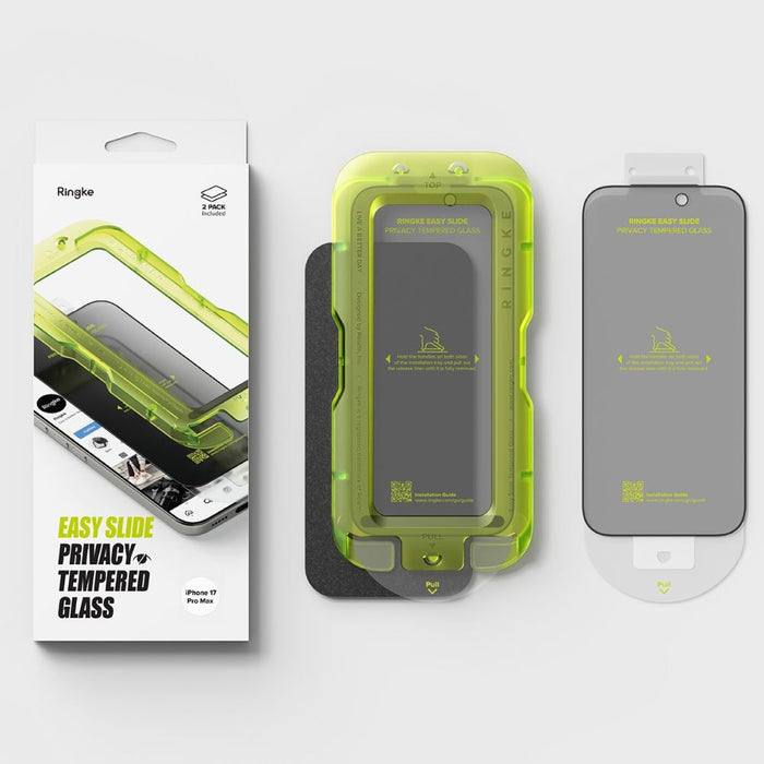 Ringke Easy Slide 2-pack Privacy Glass for iPhone 17 Pro Max