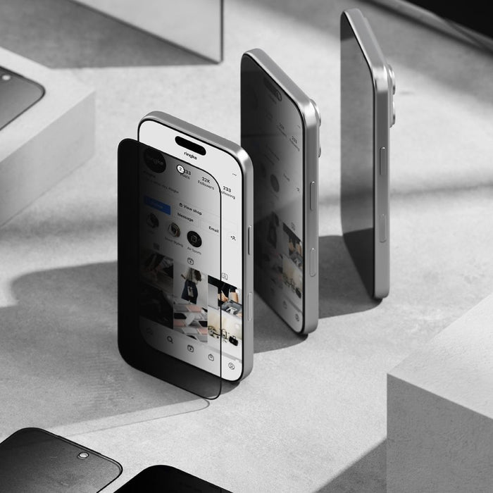 Ringke Easy Slide 2-pack Privacy Glass for iPhone 17 - Black