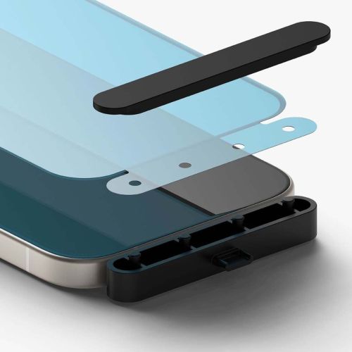 Ringke iPhone 15/ 16 Screen Protector Privacy Tempered Glass 9H with installation jig Transparent