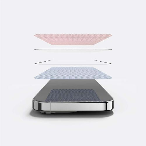 Ringke iPhone 15 Pro Screen Protector Premium Tempered Glass 9H with installation jig Transparent