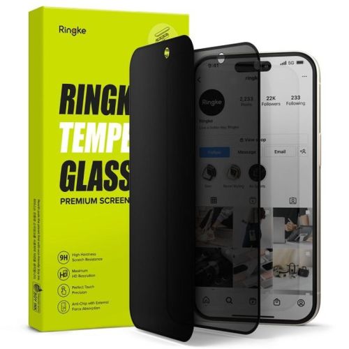 Ringke Easy Slide Privacy Glass 2-pack for iPhone 15 / 16