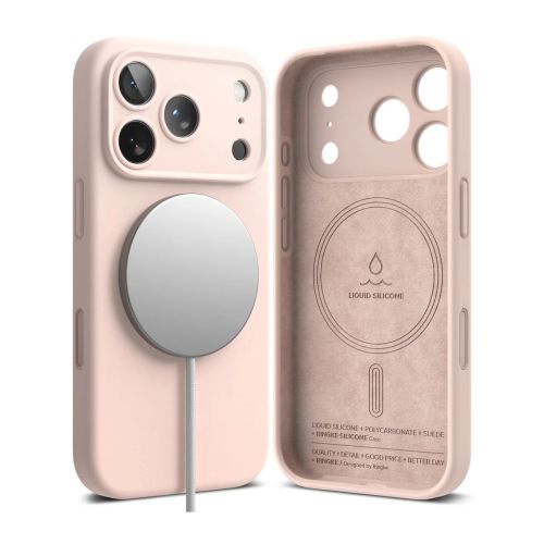 Ringke Silicone Magnetic MagSafe Case for iPhone 17 Pro - Pink