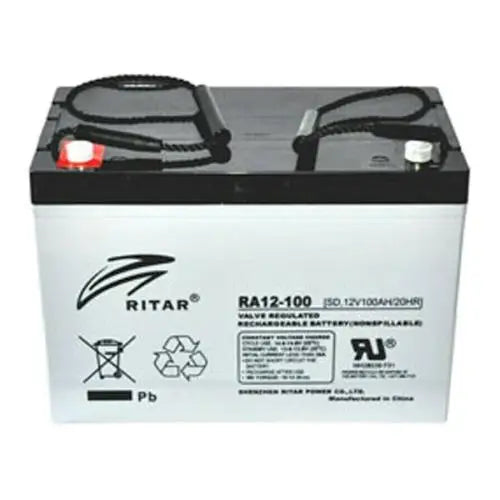 RITAR lead battery (RA12-100S) AGM 12V / 100 Ah 306.5/ 168.5/ 210mm F15(M6) - Батерии за UPS и СОТ-аларми<<<Батерии и