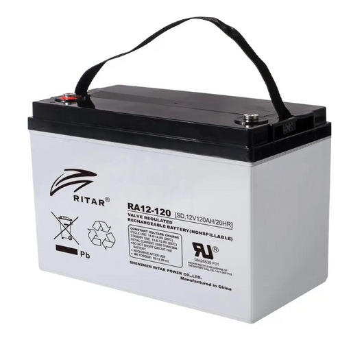 RITAR lead battery (RA12-120) AGM 12V 120 Ah 407/ 177/ 225 mm F12(M8) - Батерии за UPS и СОТ-аларми<<<Батерии и зарядни
