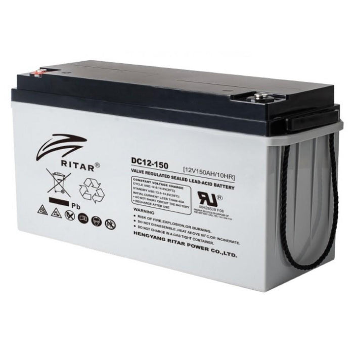 Lead acid AGM battery RITAR (DC12-150), 12V, 150Ah, F12/M8, For solar systems
