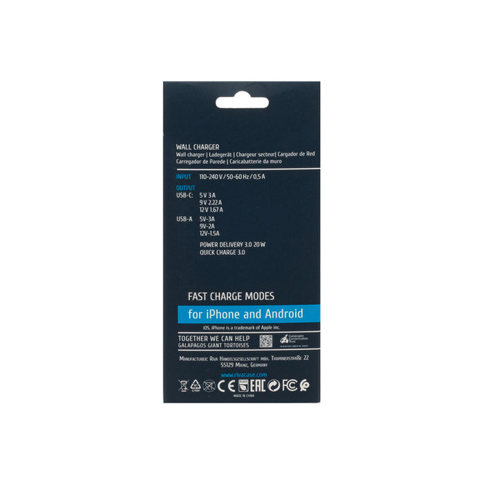 RIVA CASE 220V 20W USB+TYPE-C PS4102 W00