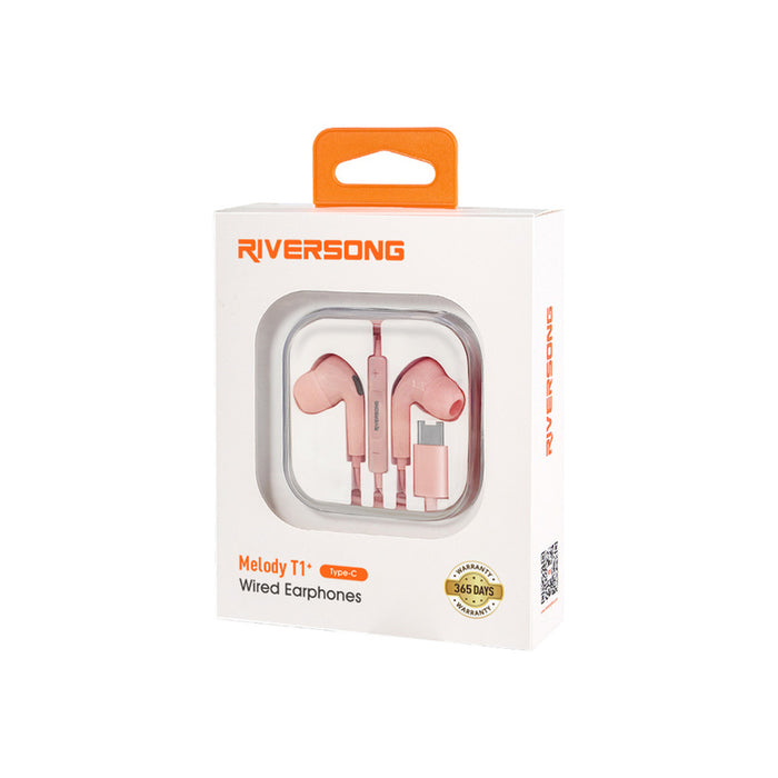 Stereo headphones RIVERSONG MELODY T1+ TYPE-C PK