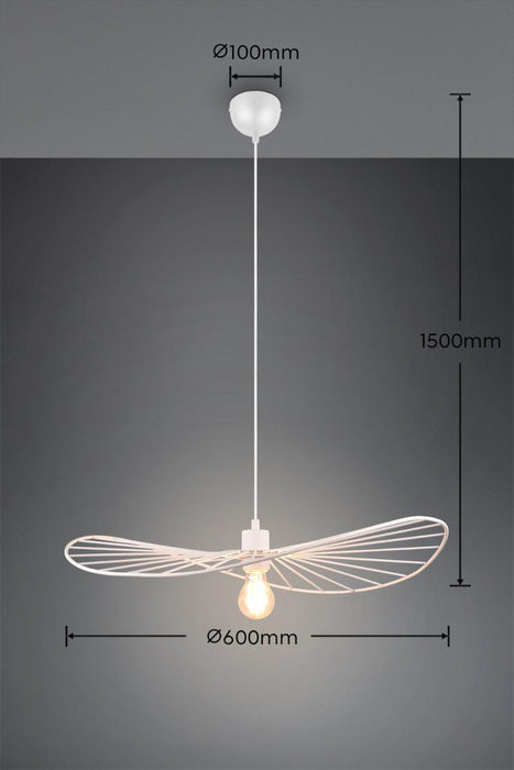 CHAPEAU PENDANT 1XE27 METAL WHITE RL