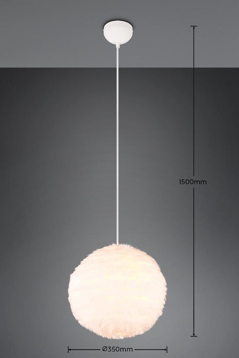 PENDEL FURRY 1XE27 SYNTHETIC WHITE RL CIRCLE