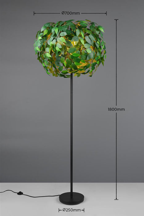 LAMP LEAVY 3XE14 SYNTHETIC GREEN RL