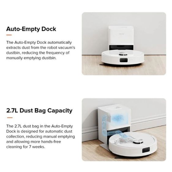 Roborock Q10 PF+ robot vacuum cleaner, white