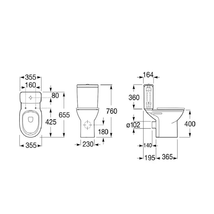 ROCA DEBBA ROUND MONOBLOCK - Тоалетни чинии<<<Санитарна керамика и аксесоари<<<Баня<<<Praktiker