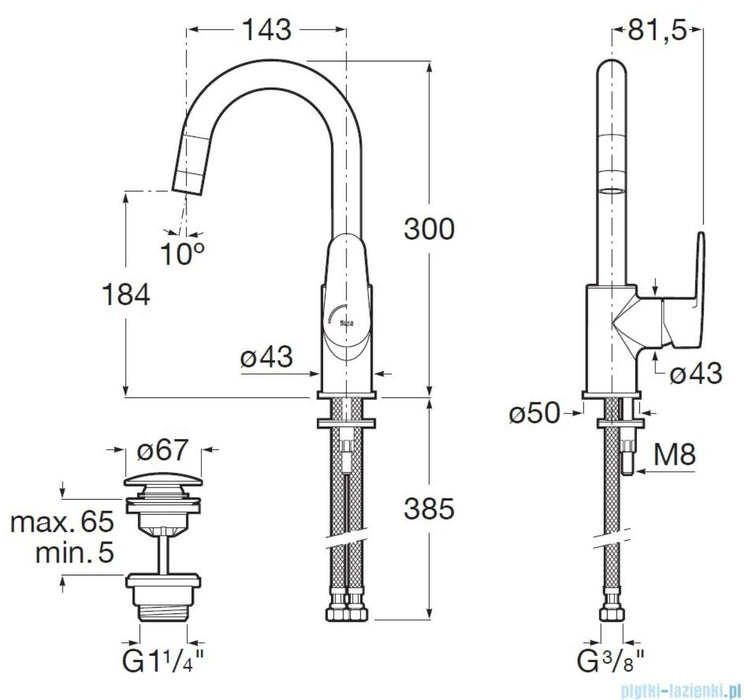 STANDING BASIN FAUCET VICTORIA P C