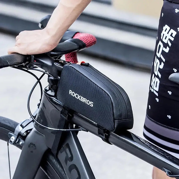 Rockbros 039BK bicycle frame bag 1 l with braid - black - Sport products<<<HurtelXML&&&Bags