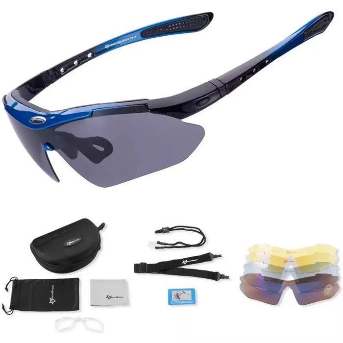 Rockbros 10007 polarizing cycling glasses - black and blue - Sport products<<<HurtelXML