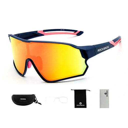 Rockbros 10134PL Polarized Cycling Glasses - Blue and Pink - Sport products<<<HurtelXML