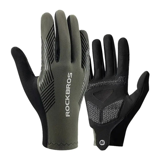 Rockbros 16110006003 shock-absorbing cycling gloves size L - green and black - Cycling gloves<<<HurtelXML