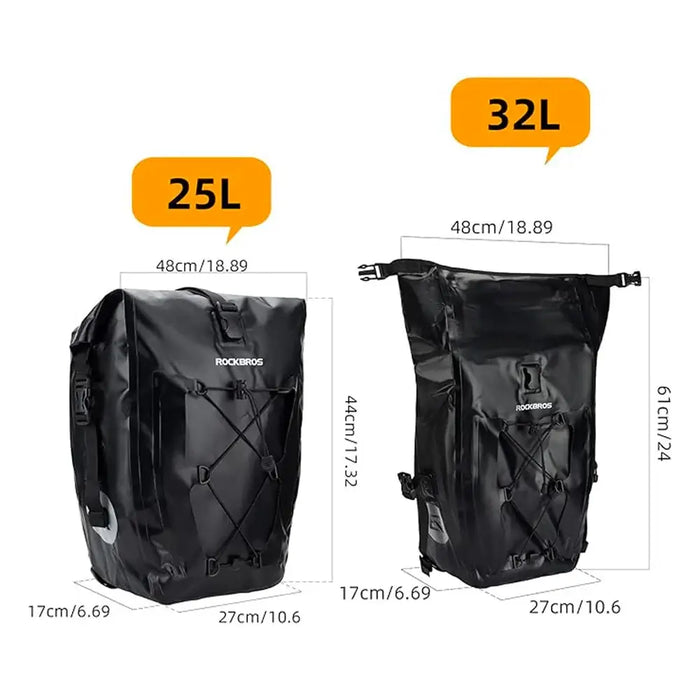 Rockbros 30140022001 waterproof bicycle bag for trunk - black - Sport products<<<HurtelXML