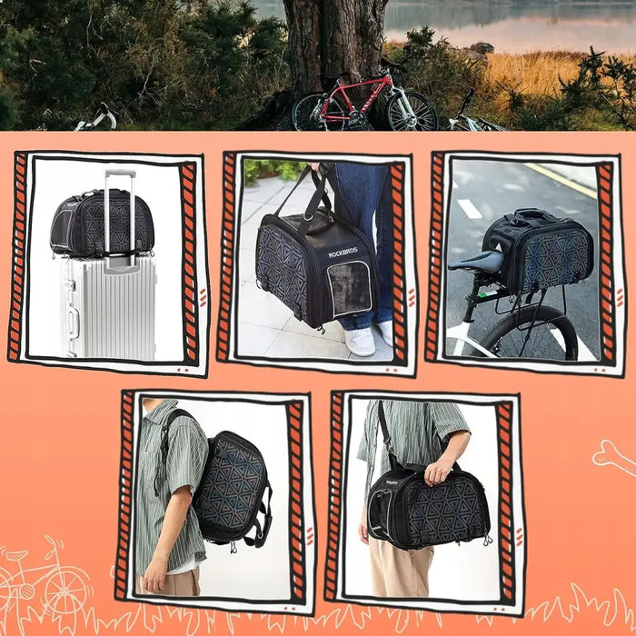 Rockbros 30140028001 transport bicycle bag for cats and dogs - black - Sport products<<<HurtelXML