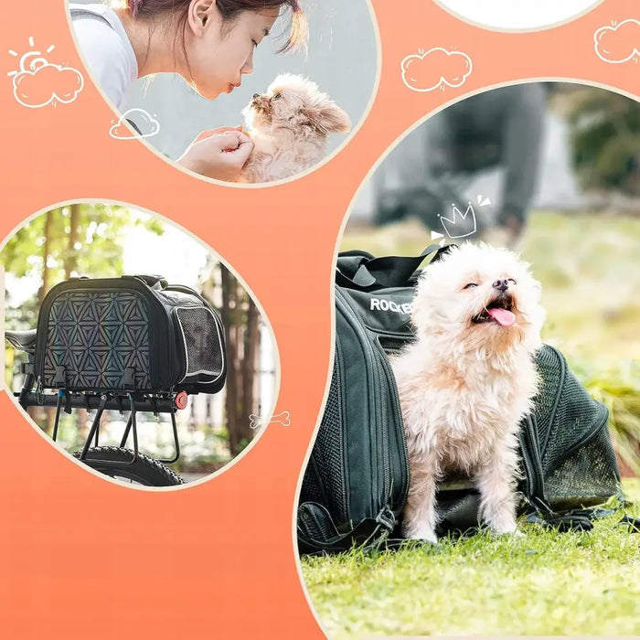 Rockbros 30140028001 transport bicycle bag for cats and dogs - black - Sport products<<<HurtelXML