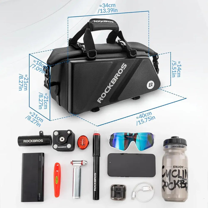 Rockbros 30140090001 bicycle bag for trunk 11.6l - black - Sport products<<<HurtelXML